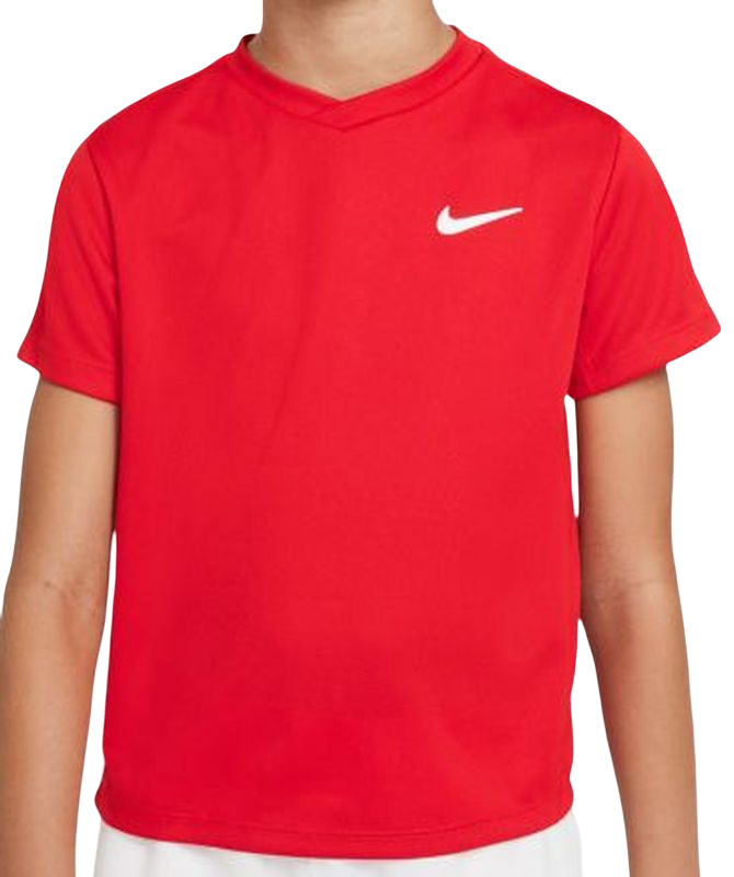 Nike Court Dri-Fit Victory Short Sleeve Top - university red/university red/white