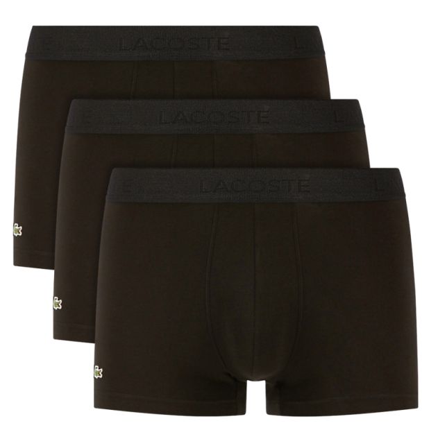 Lacoste Casual Black Boxer Briefs 3P - black