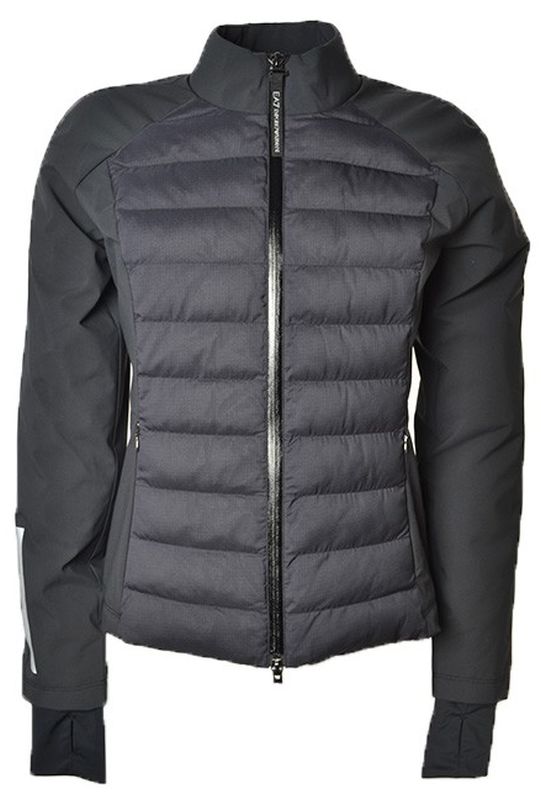 EA7 Woman Woven Bomber Jacket - black