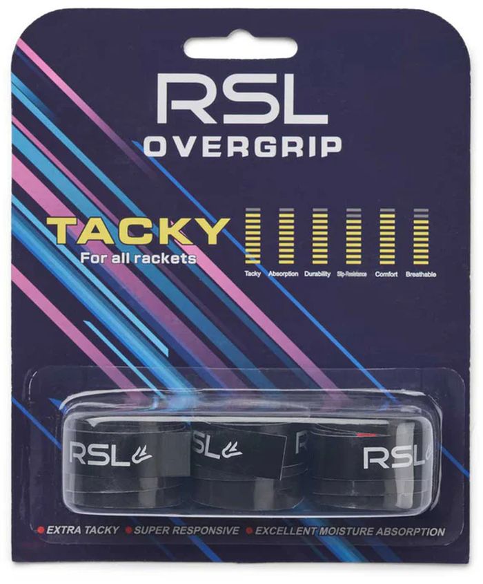 RSL Tacky Overgrip 3P - black