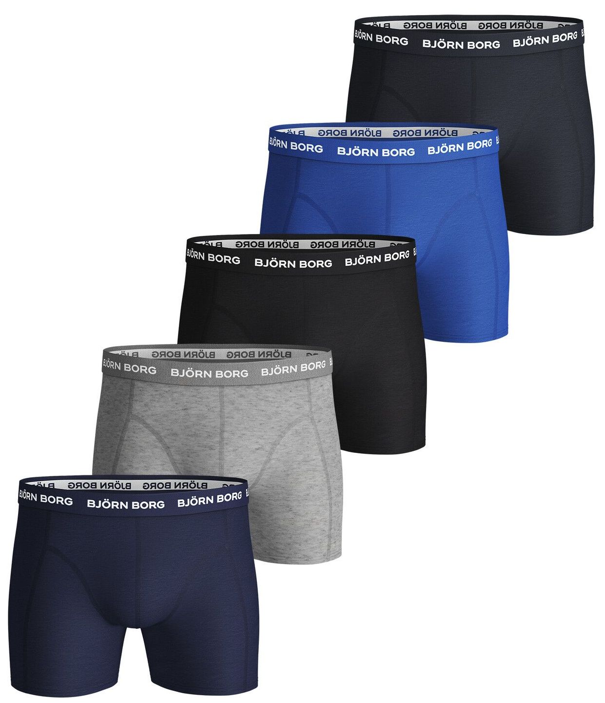 Björn Borg Shorts Solid 5P - blue depths