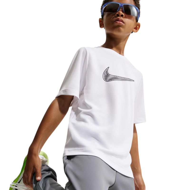 Nike Boys Dri-FIT Multi Short Sleeve - white/black