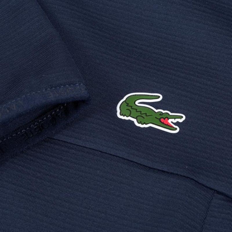 Lacoste Men's SPORT Stretch Zippered Collar Sweatshirt - navy blue