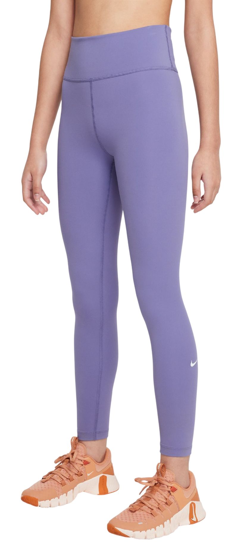 Nike Girls One Dri-FIT High-Waisted - dusty amethyst/white  Nike Girls One Dri-FIT High-Waisted - dusty amethyst/white