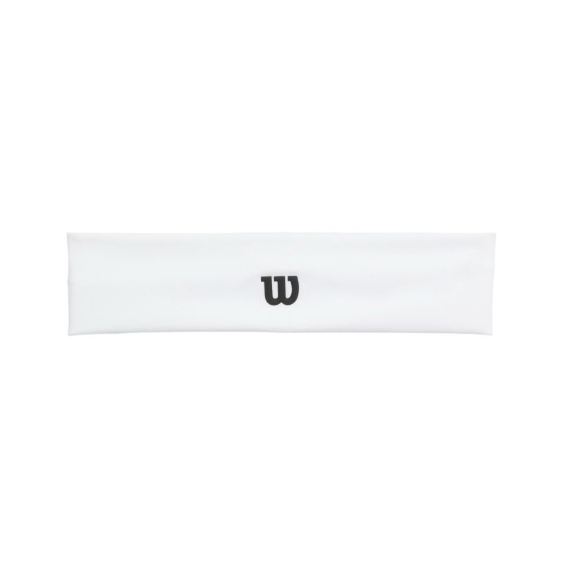 Bandana Wilson Logo Wide Headband - bright white