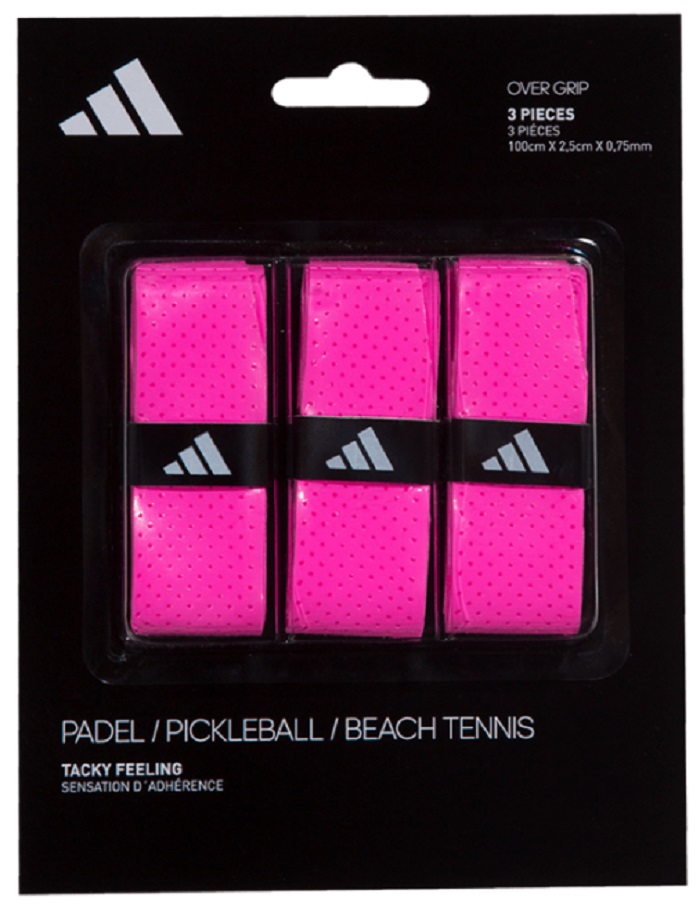 adidas-set-of-padel-overgrip-3-units Adidas Padel Overgrip Tacky Feeling 3P - pink