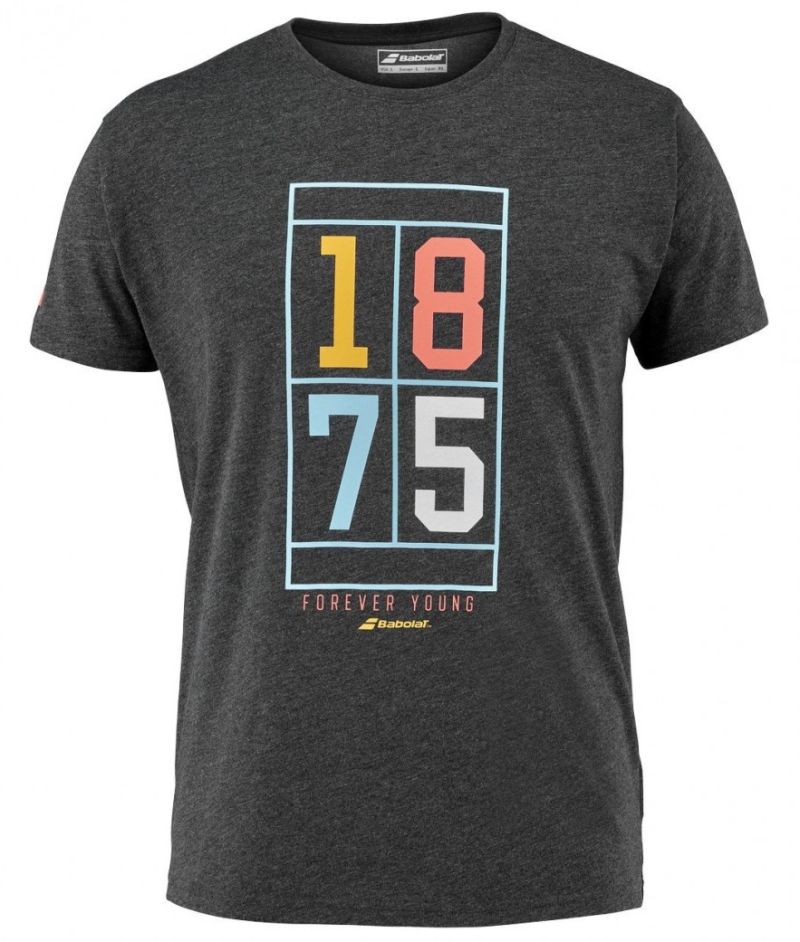 babolat-exercise-vintage-tee-men-black-hthr