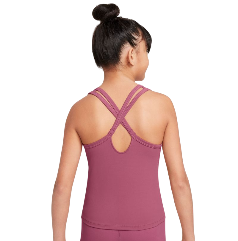 Nike Kids Dri-Fit One Fitted Tank - sweet beet/white