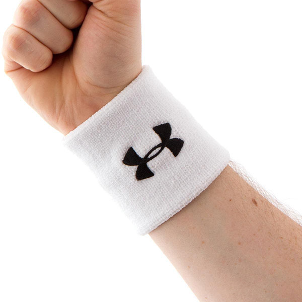 Under Armour Performance Wristbands - white/black