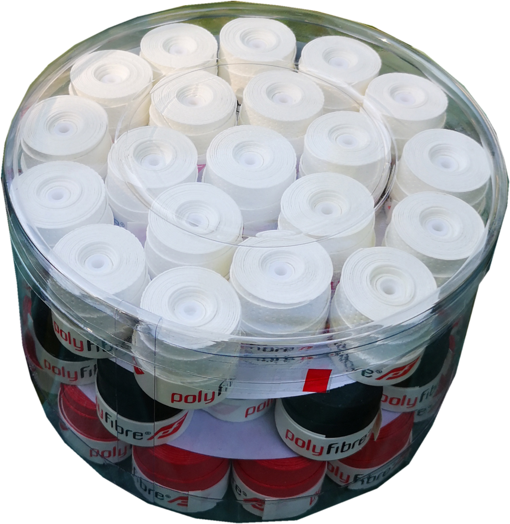 polyfibre-s-a-t-overgrip-60p-white-black-red-1 Polyfibre S.A.T Overgrip 60P - white/black/red