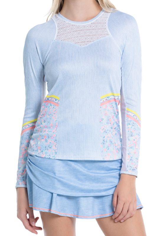 CT814-R21962-1 Lucky in Love Liberty In Love Chambray Blossom Long Sleeve - light denim