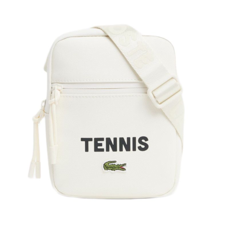 Lacoste Small Flat Petit Piqué Satchel - flour