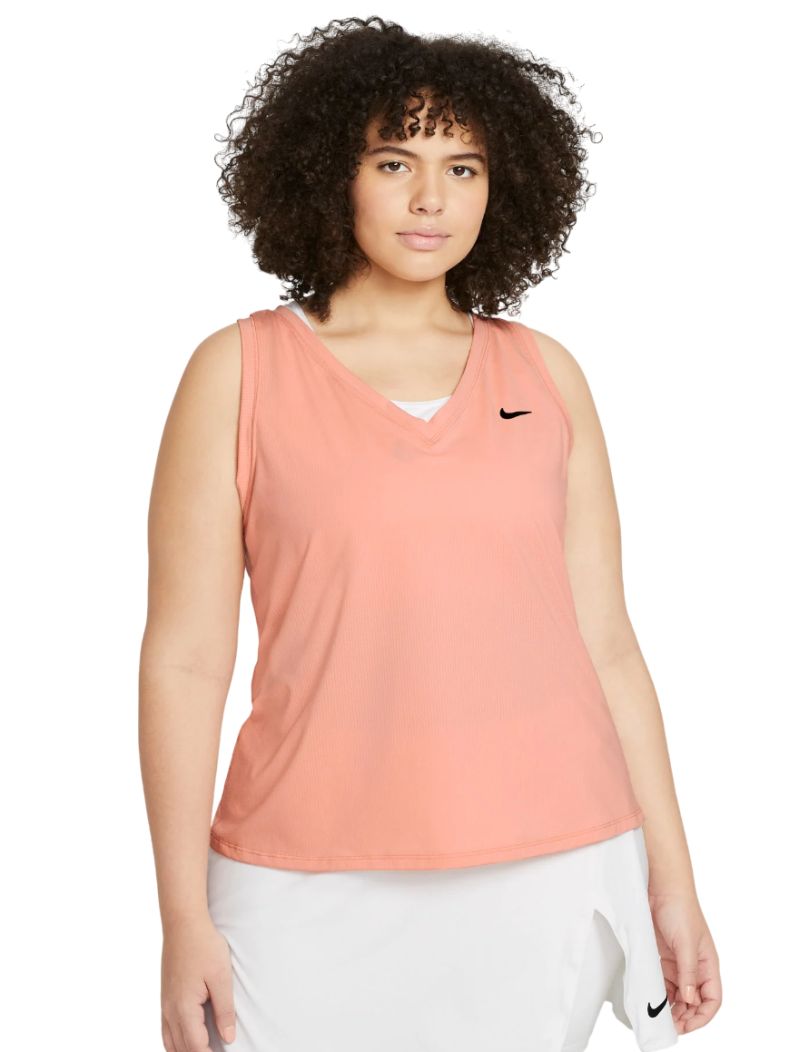 Nike Court Dri-Fit Victory Tank Plus Line W - arctic orange/black/black