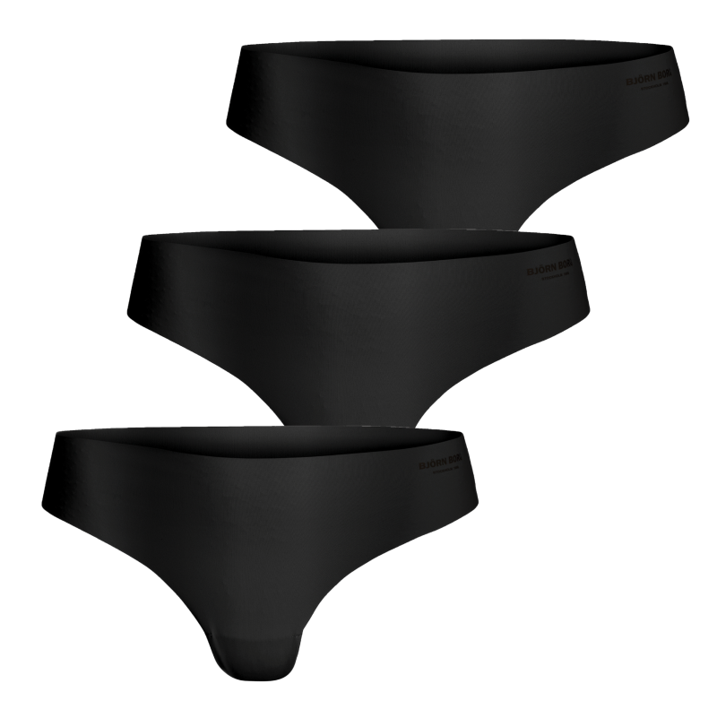 Damska bielizna Björn Borg Invisible Thong 3P - black