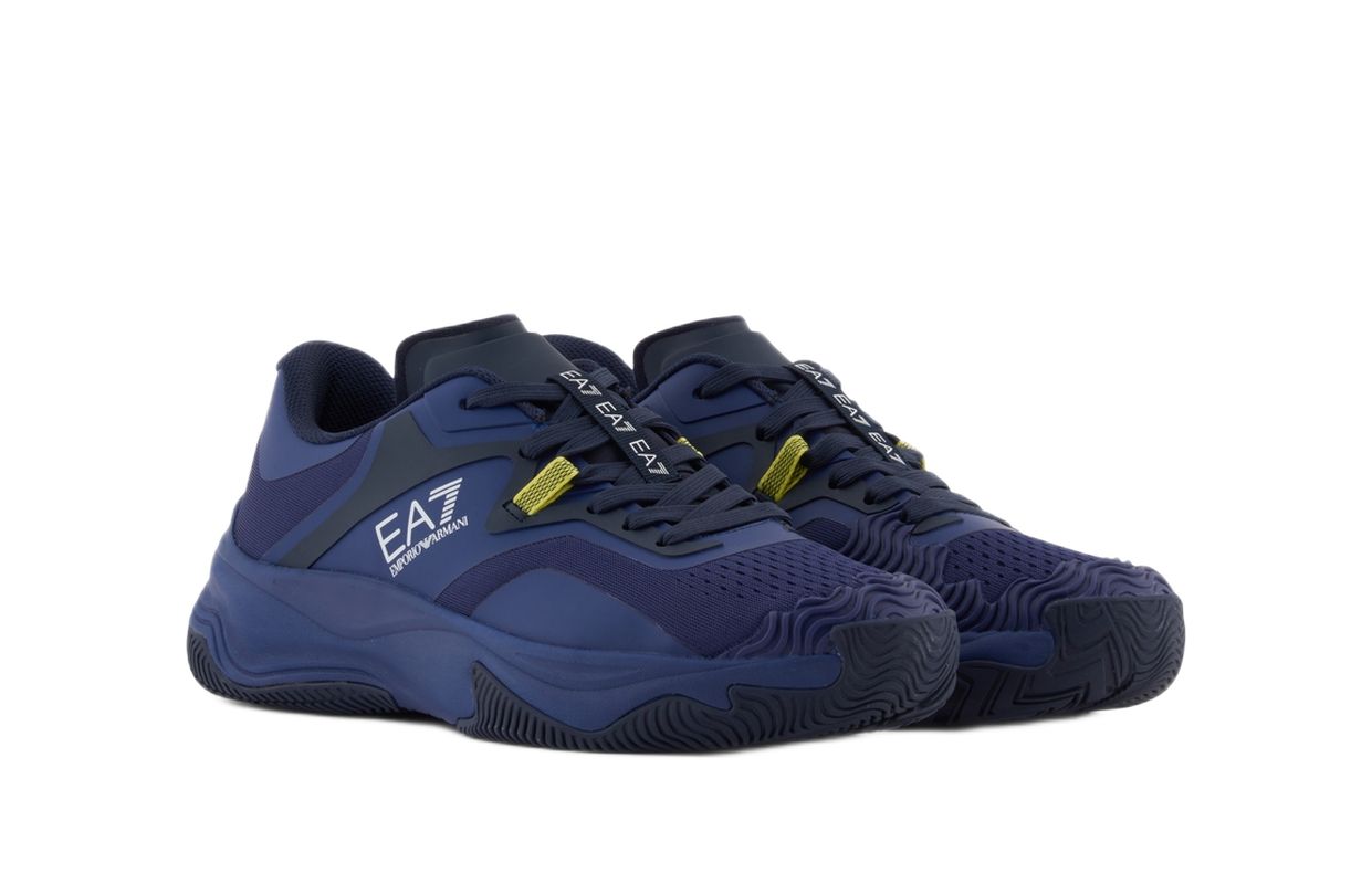 EA7 Unisex Woven Sneaker - deep cobalt/sky captain/yellow 
