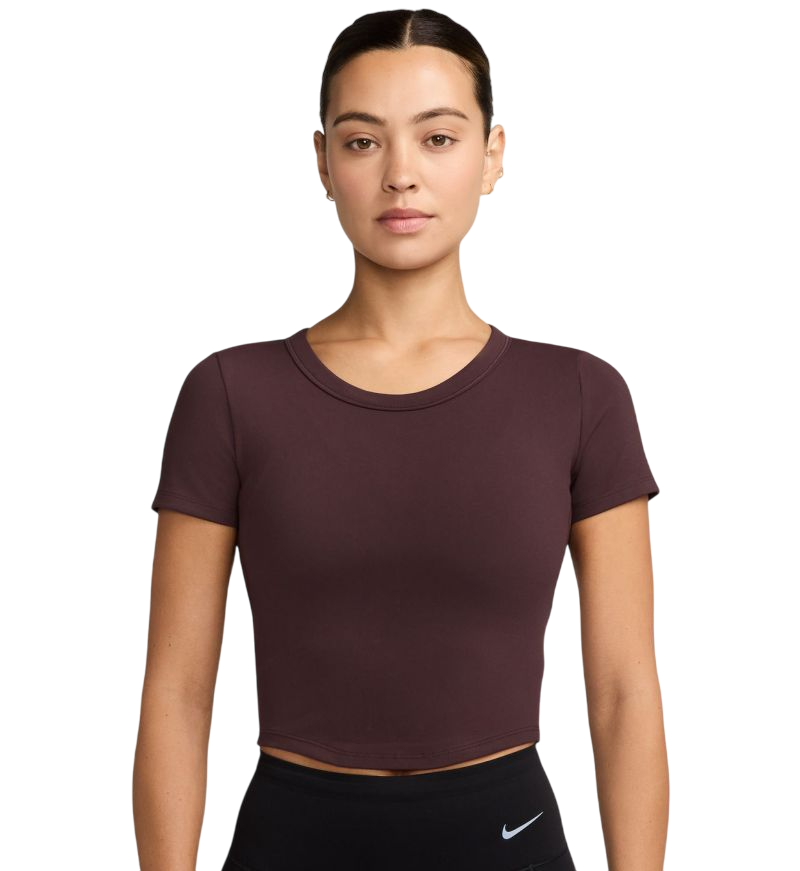 Nike One Fitted Dri-Fit Short Sleeve - burgundy crush