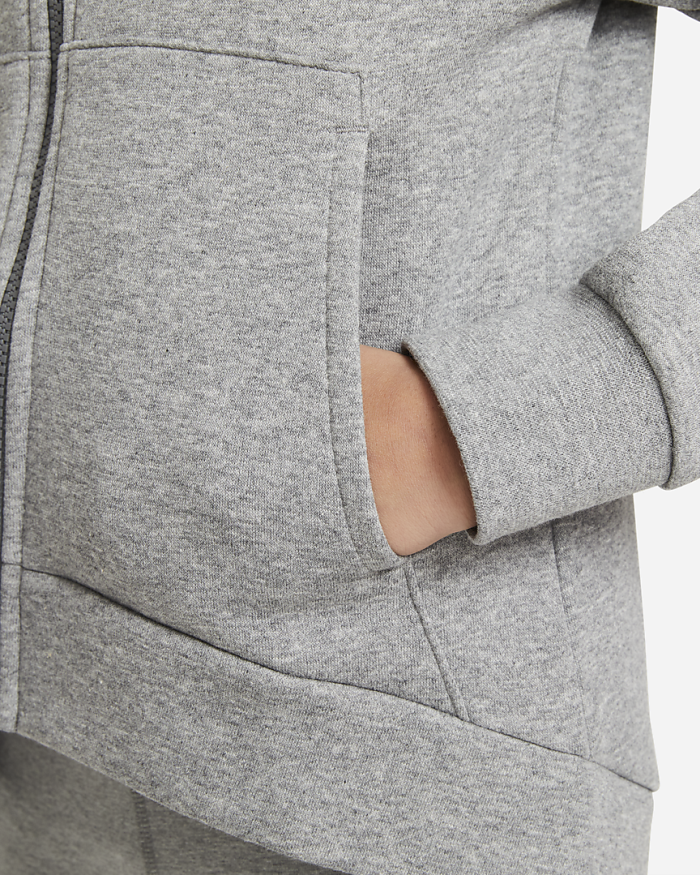 Nike Sportswear Club Fleece FZ Hoodie G - carbon heather/white