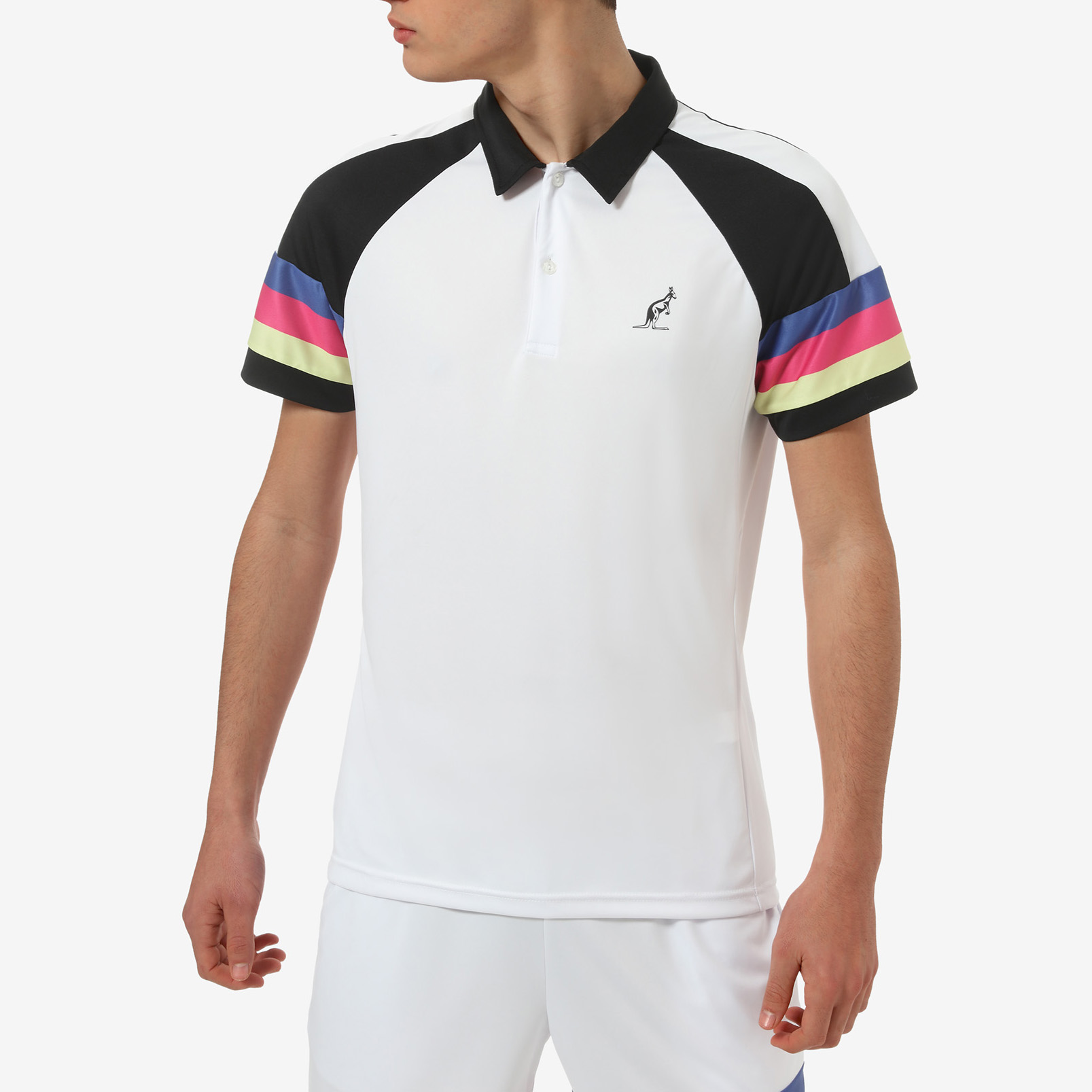 Australian Ace Polo with Printed Insert - bianco