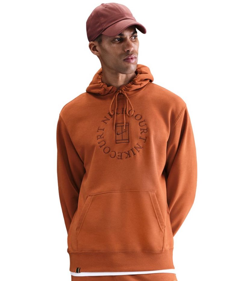 Nike Court Heritage French Terry Pullover - dark russet/cinnamon