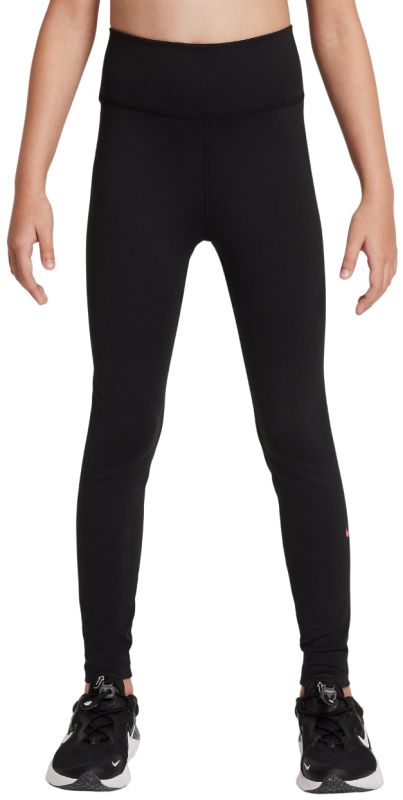 Nike Girls One Dri-FIT High-Waisted - black/hyper pink Nike Girls One Dri-FIT High-Waisted - black/hyper pink