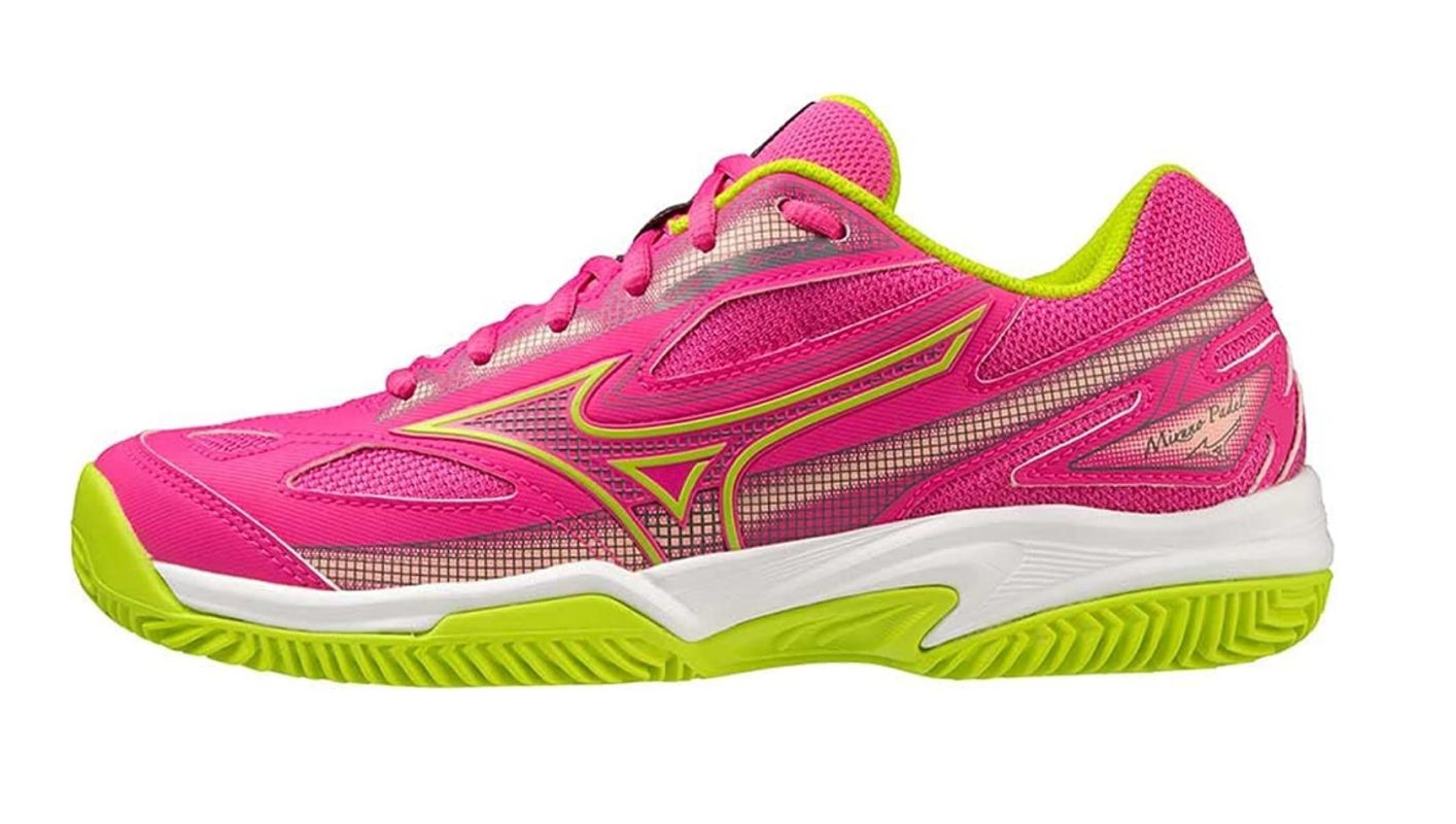 Mizuno Break Shot 4 Padel - fuchsia fedora/acid lime/white