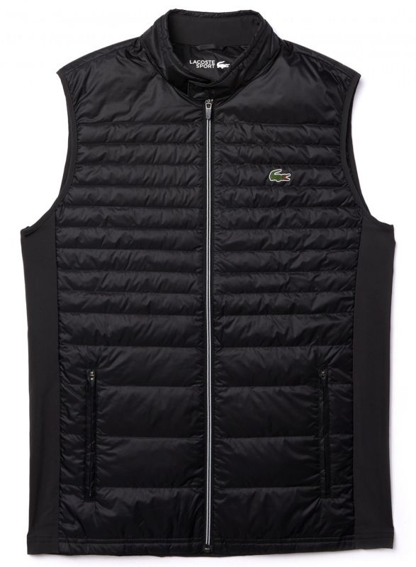 Lacoste Men's SPORT Lightweight Water-Resistant Quilted Vest - black/black/black Lacoste Men's SPORT Lightweight Water-Resistant Quilted Vest - black/black/black