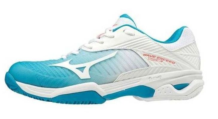 Mizuno Wave Exceed Tour 3 CC Women - blue jewel/white/fiery coral