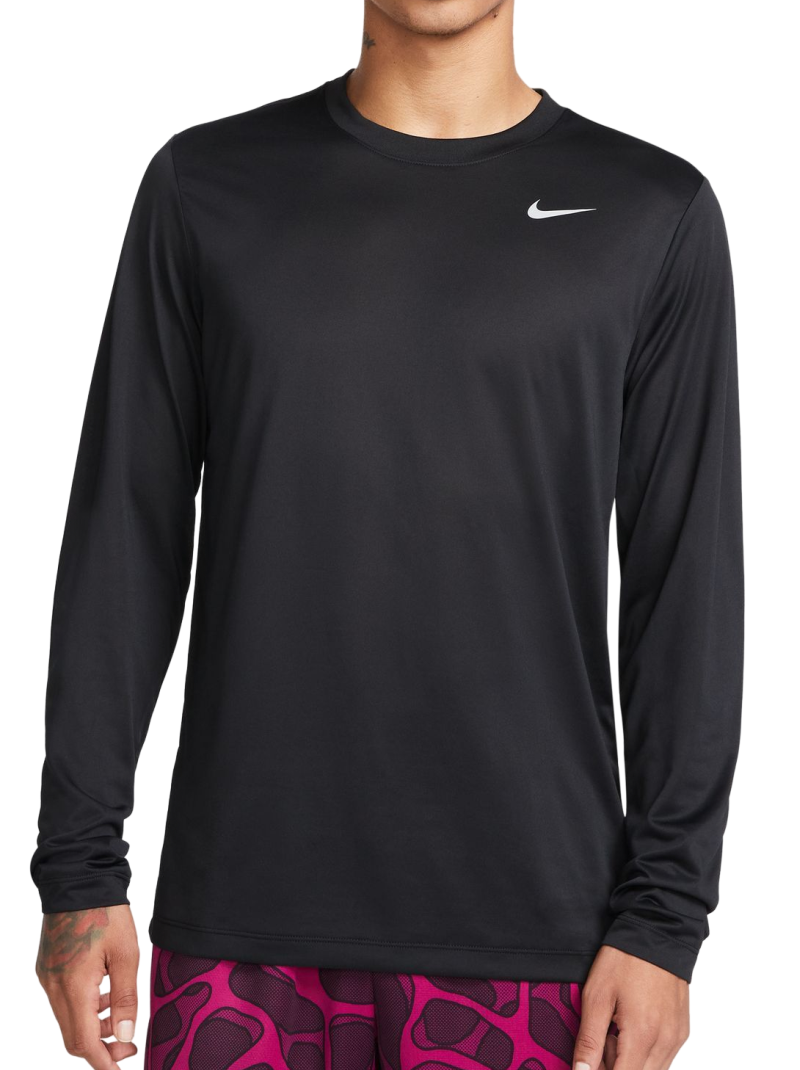 Nike Dri-Fit Legend Long Sleeve Fitness Top - black/matte silver