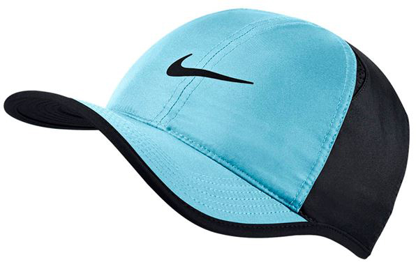 Nike U Aerobill Feather Light Cap - vivid sky/black/black/black