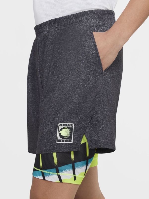 Nike Court Flex Ace Short 9in New York black/hot lime/neo teal/black
