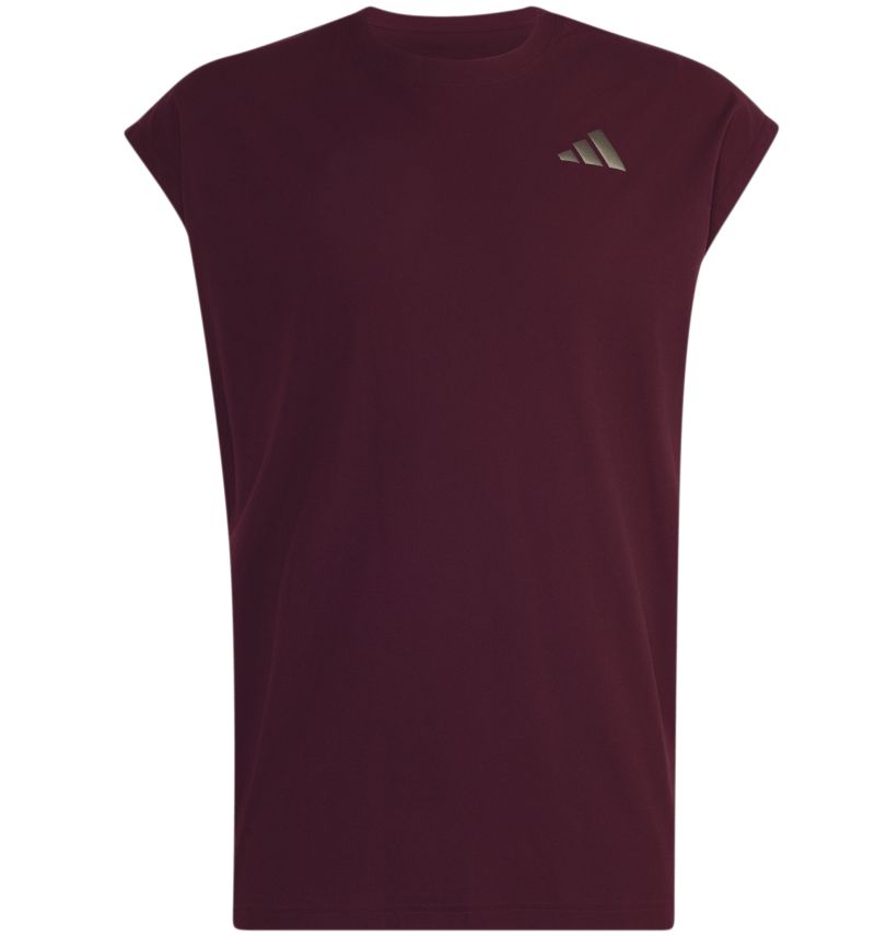 Męski t-shirt Adidas Oversized Sleeveless - maroon