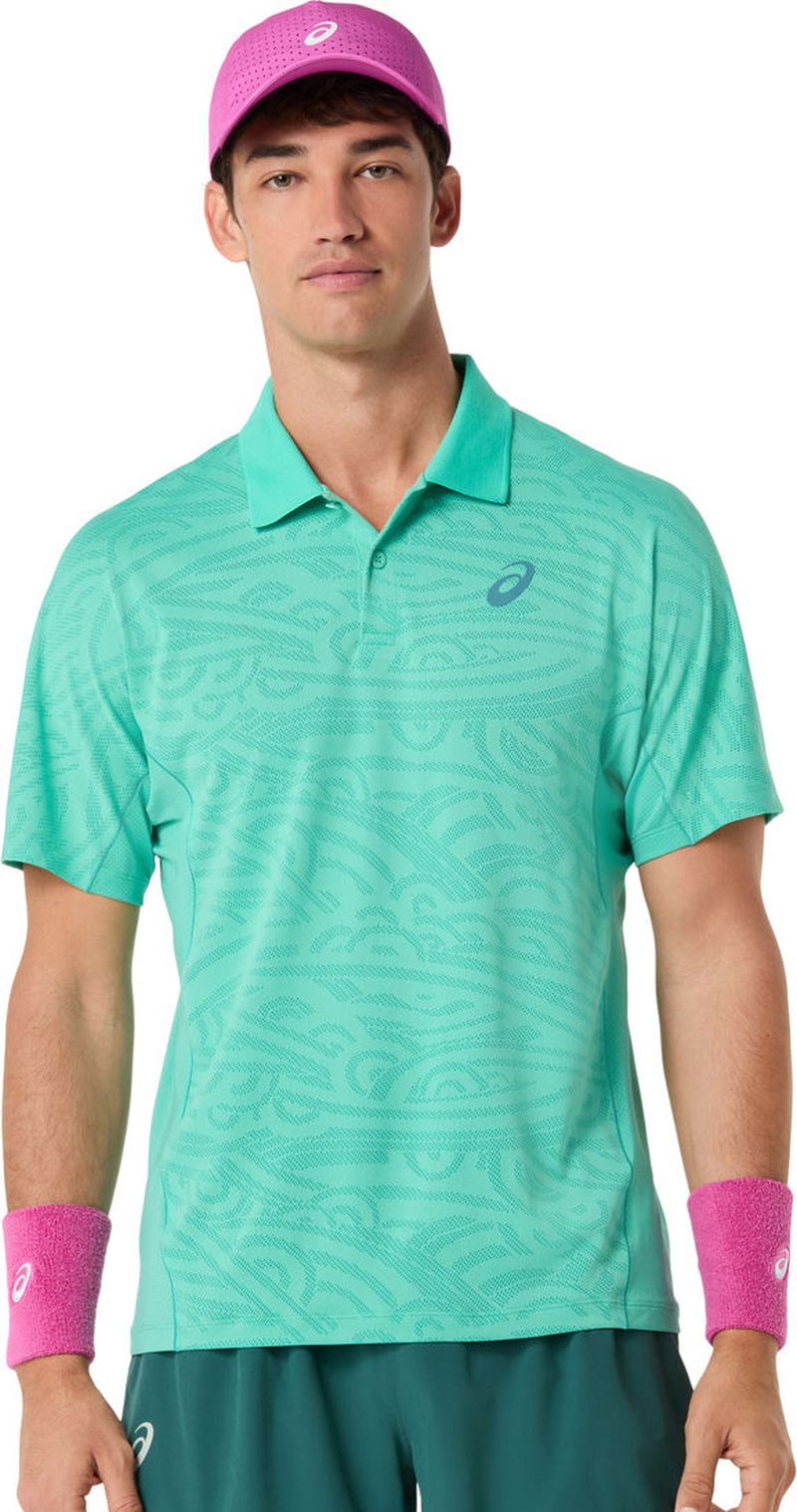 Asics Match Jacquard Short Sleeve - aurora green