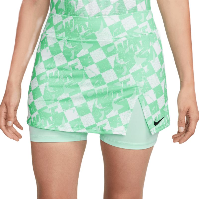 Nike Court Dri-Fit Printed Victory Skirt - mint foam/black