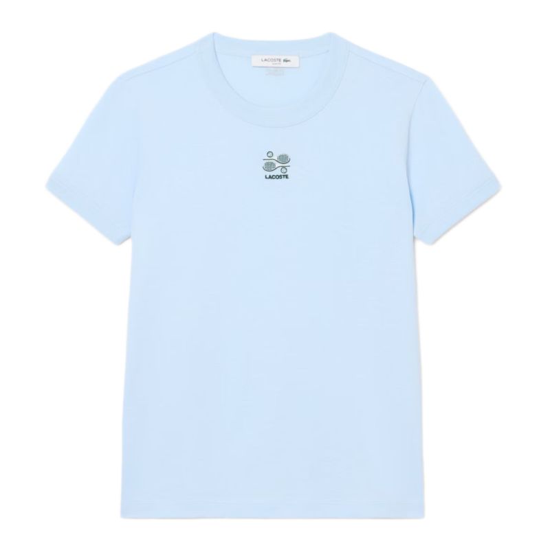 Damski t-shirt Lacoste Embroidery Accent Jersey - sugared blue