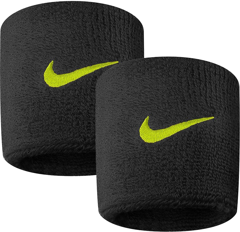 Nike Swoosh Wristbands - black/volt