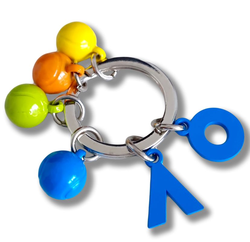 AOTENNISBALLCHARMKEY Australian Open Keyring Coloured Tennis Ball Charms - multicolor
