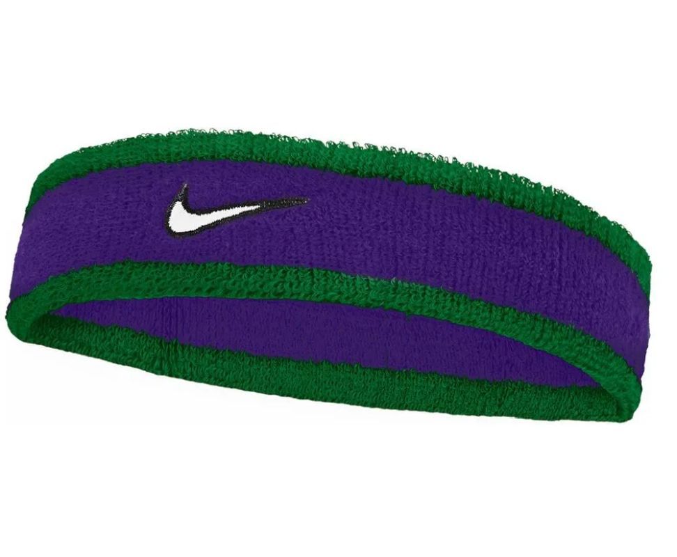 Nike Swoosh Headband - clover/fierce purple/white