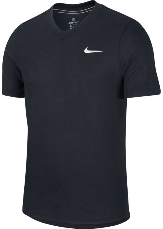 Nike Court Dry Challenger Top SS - black/white