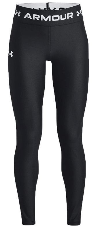 Under Armour Girls' HeatGear Leggings - black/white