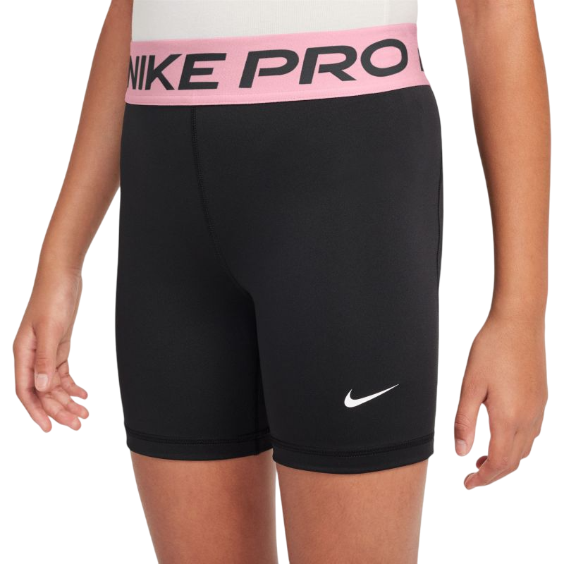 Nike Kids Pro Dri-Fit 5" - black/med soft pink/white