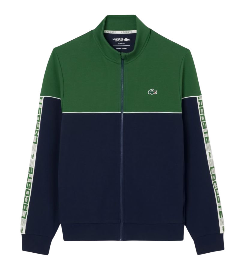 Lacoste Zipped Colour-Block - navy blue/green