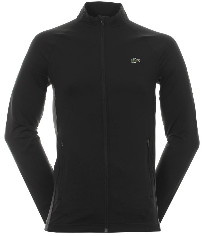 Lacoste Men's SPORT Stretch Zip-Up Golf Jacket - black