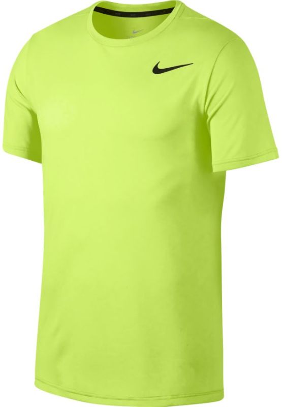 Nike Breathe Hyperdry SS Top - volt/black