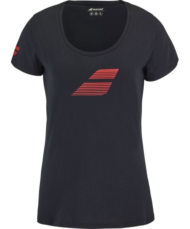 babolat-exercise-flag-tee-women-black-black