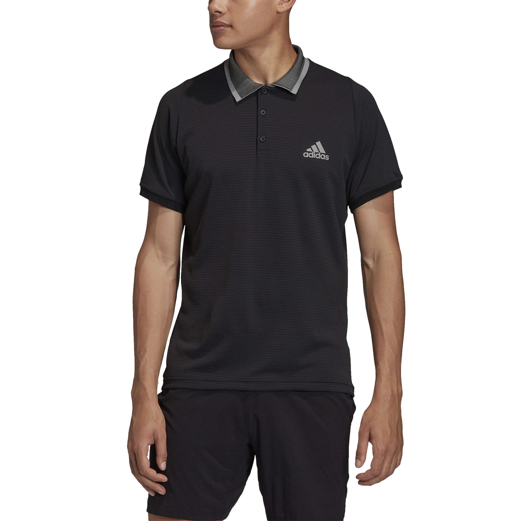 Adidas M T Freelift Polo - black/grey three