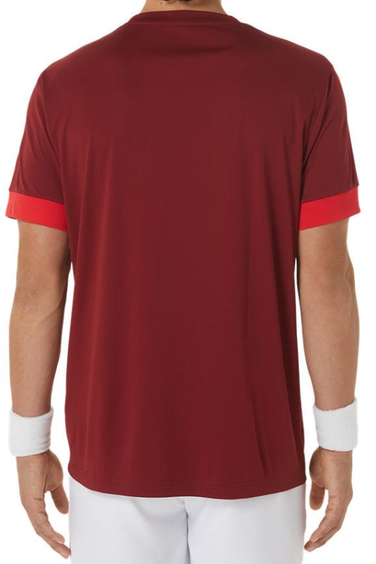 Asics Court Short Sleeve Top - beet juiced/classic red