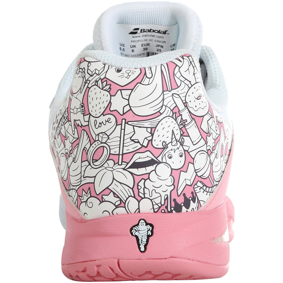 Babolat Propulse All Court Junior - white/geranium pink