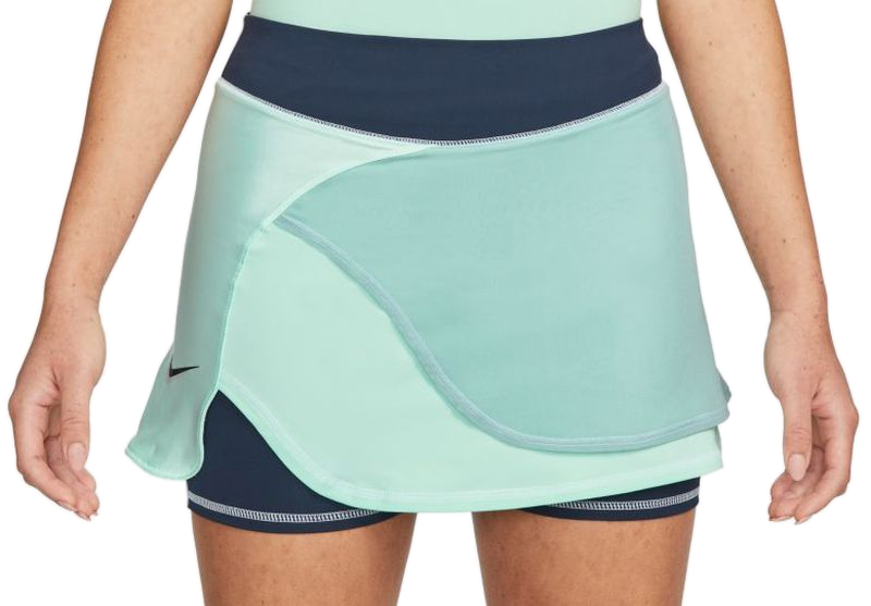 Nike Court Dri-Fit Slam Tennis Skirt W - mint foam/ocean cube/obsidian/black