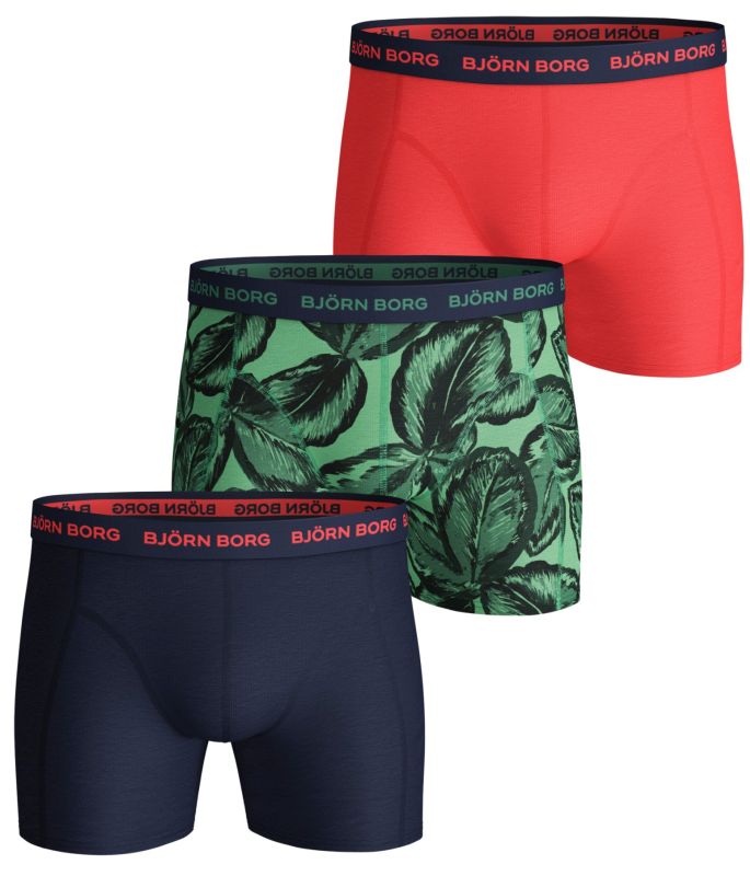 Björn Borg Shorts Sammy BB Leafy 3P - lichen