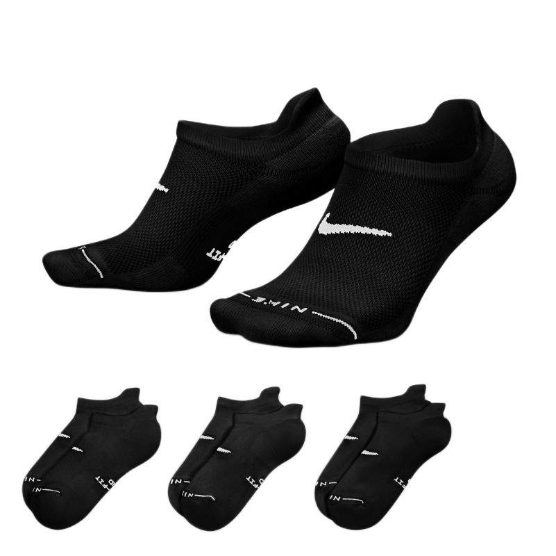 Nike Everyday Elevated No-Show 3P - black Nike Everyday Elevated No-Show 3P - black